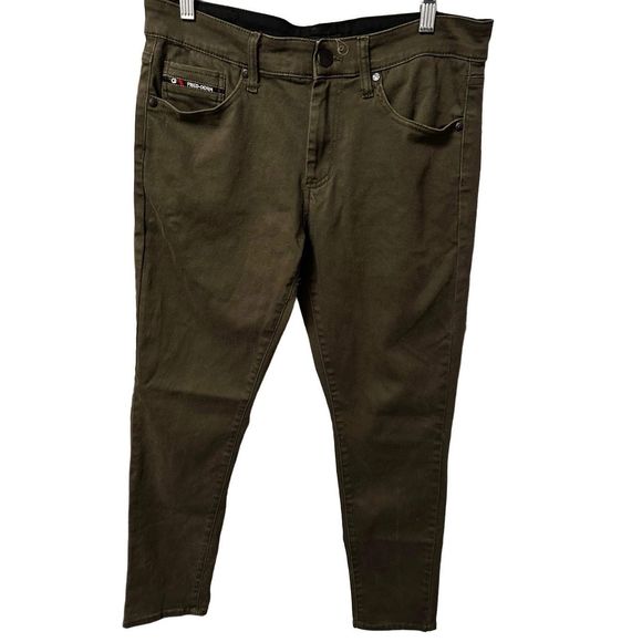 fried denim Other - Men’s Fried Denim Green Skinny Pocket Jeans 32x32